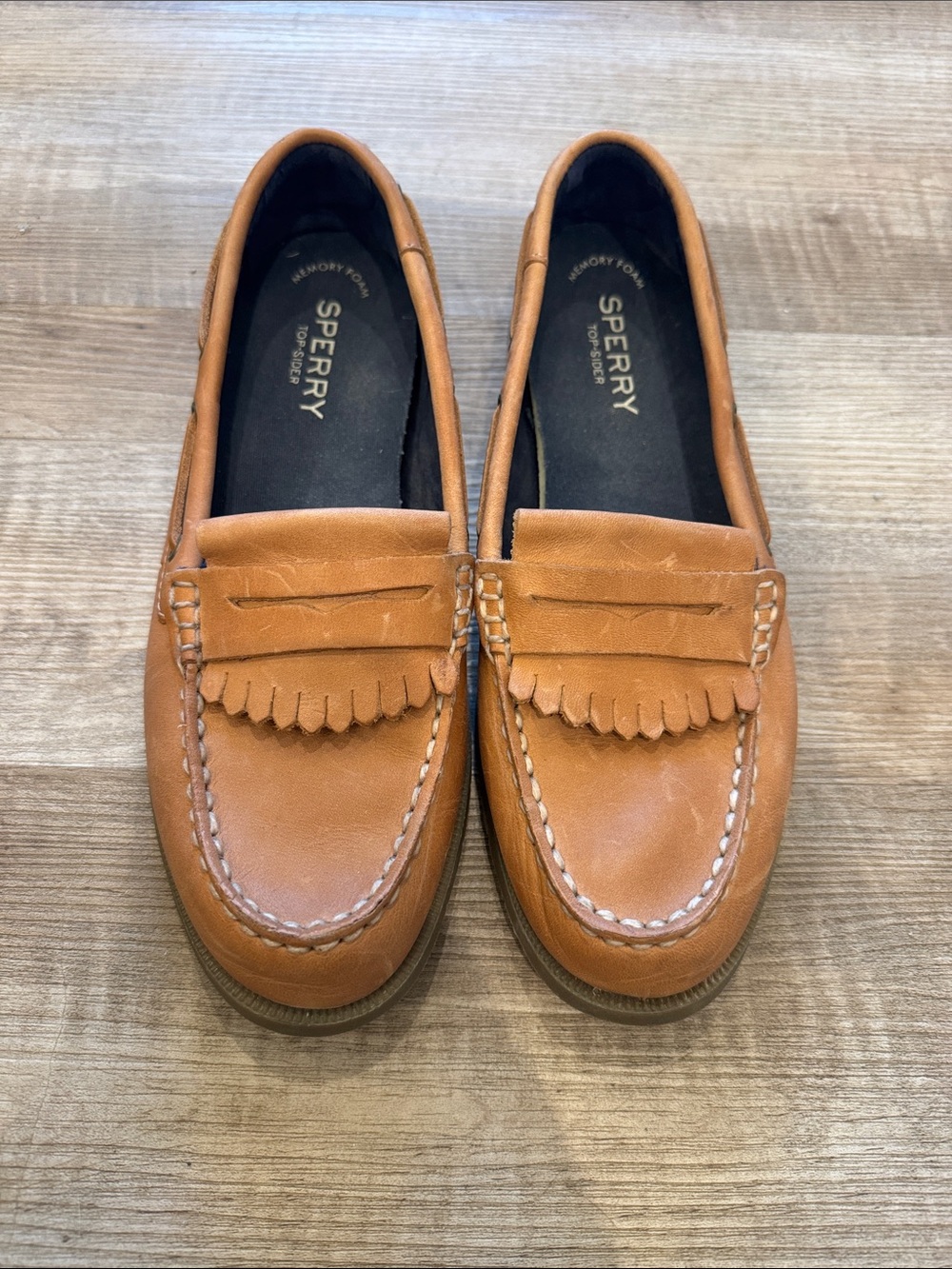 Sperry Women's Tan Leather Penny Loafers